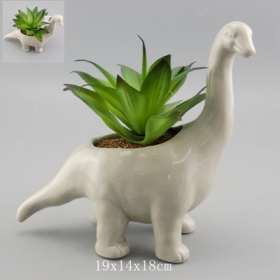 keramische dinosaurus succulente pot voor kantoorinrichting