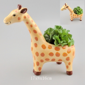 giraffe animal mini flower box vetplantenpot
