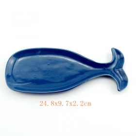 keramische walvislepel rust blauw uit
