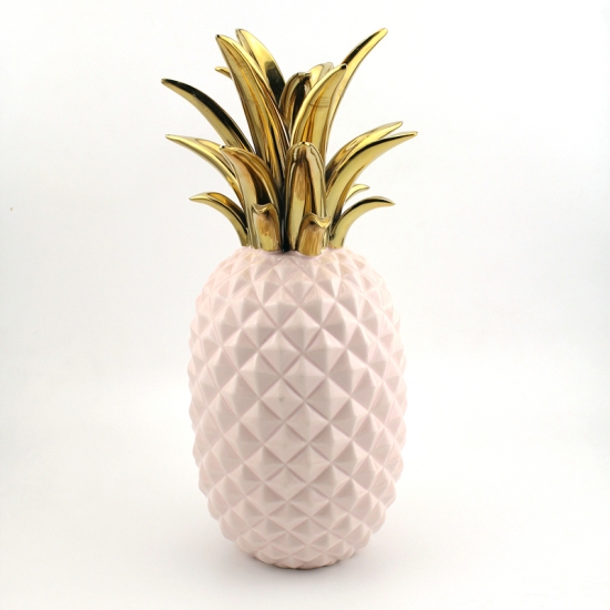 Onwijs roze galvaniseren gouden ananas beeldje home deco BN-48