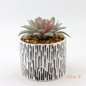 wit en zwart geschilderde keramische desktop mini vetplant potten